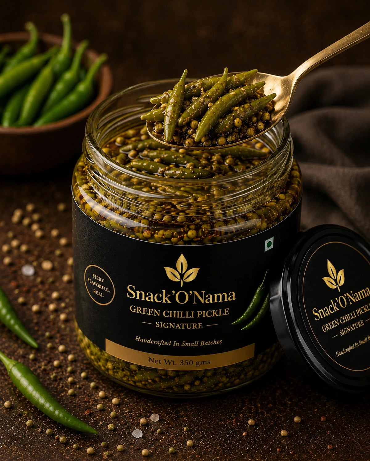 Thin Green Chilli Pickle