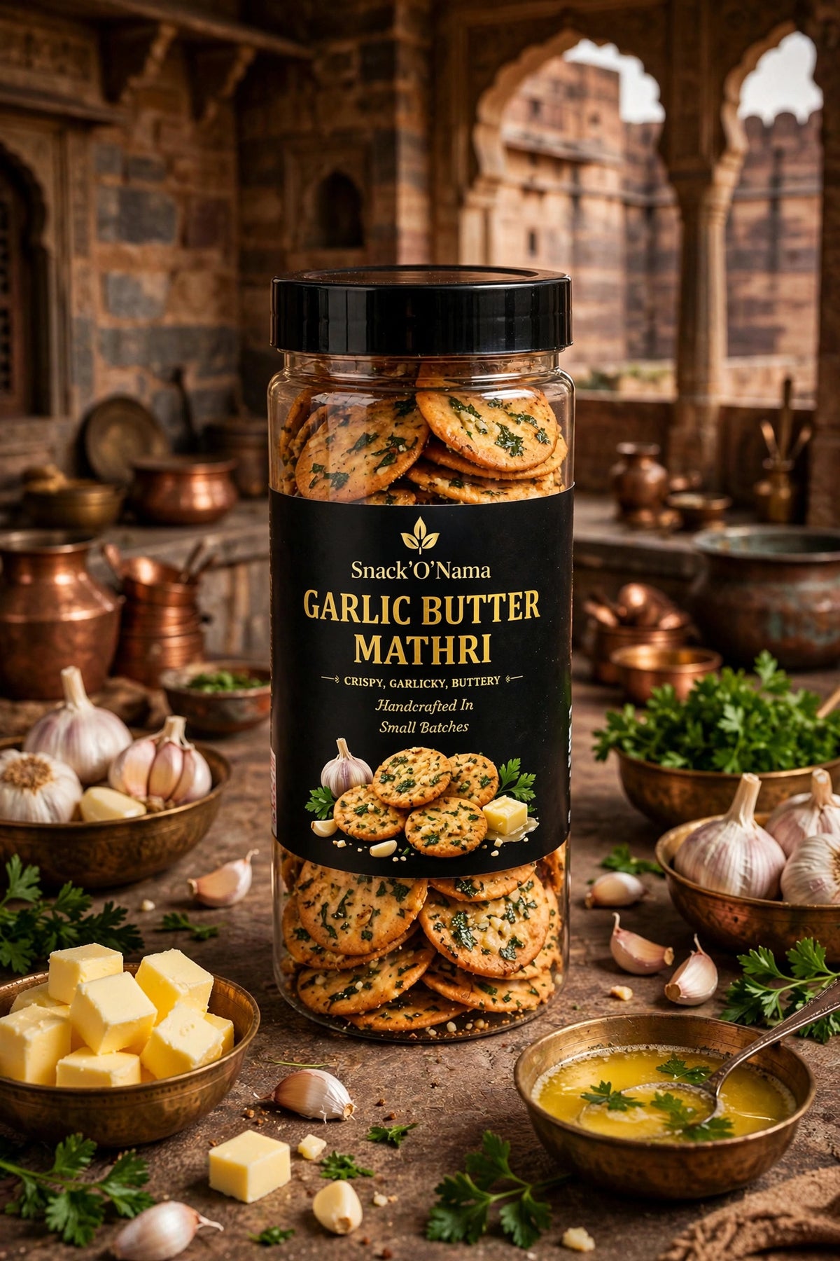 Mathri | Garlic Butter