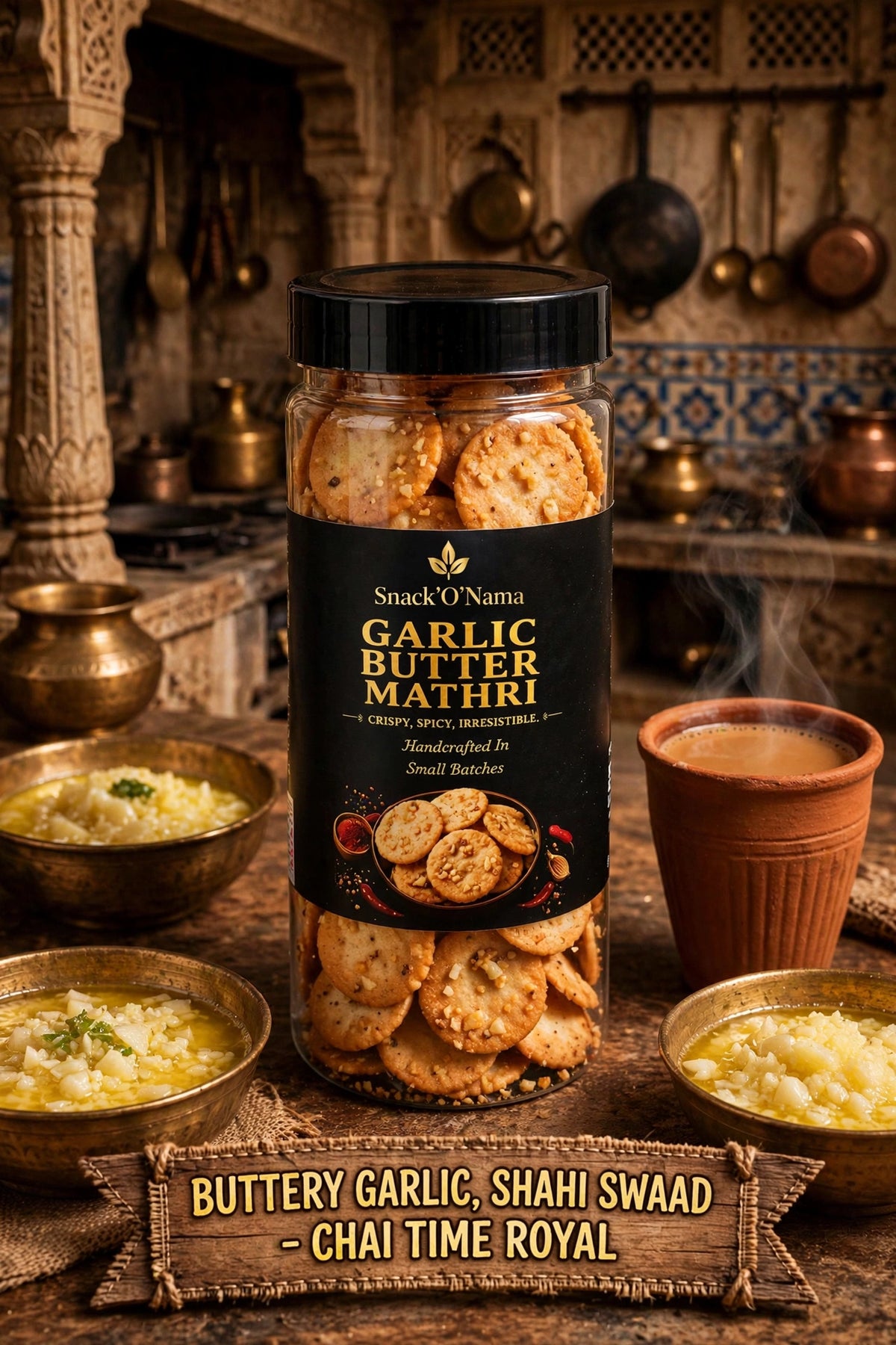 Mathri | Garlic Butter