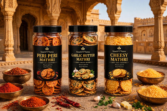 Mathri | Peri Peri | Garlic Butter | Cheesy | Trio Combo