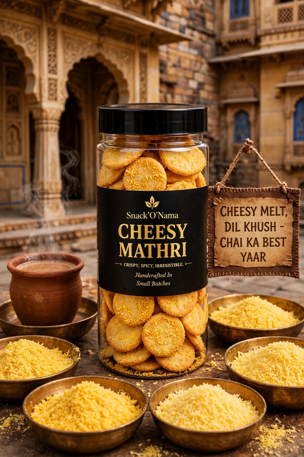 Mathri | Peri Peri | Garlic Butter | Cheesy | Trio Combo